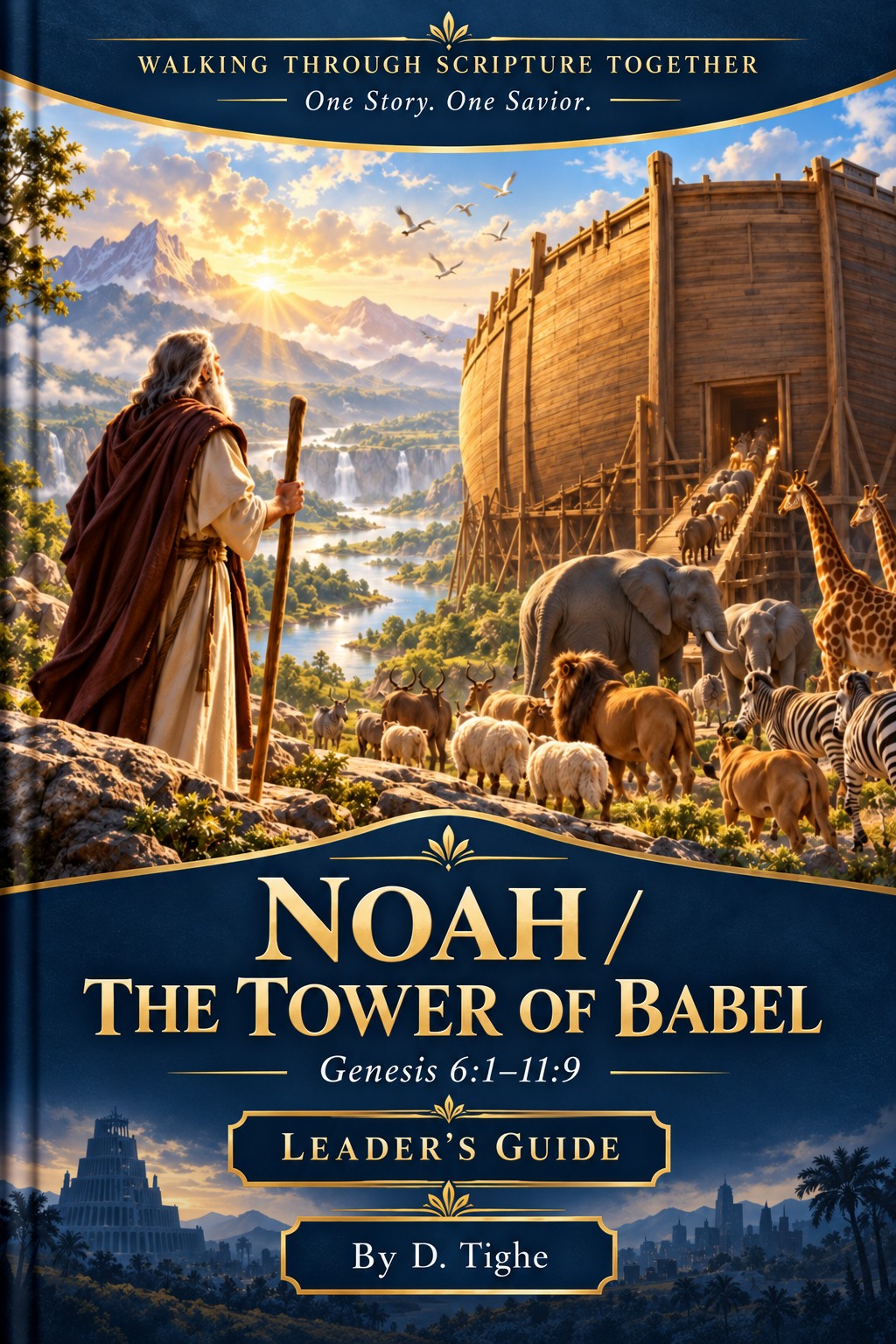Noah and the Tower of Babel Leader’s Guide cover by D. Tighe